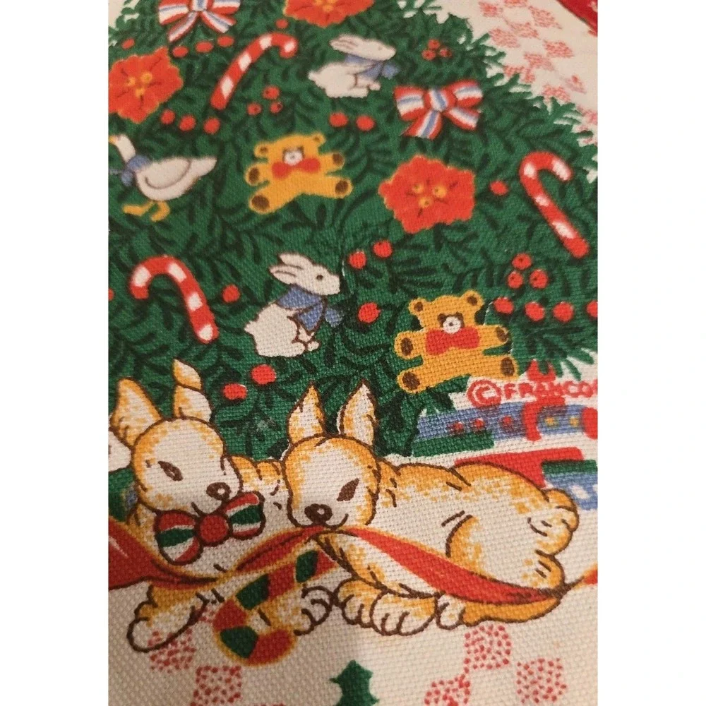 New VTG 90 Christmas hot pot holder Kitschy kitchen decor Reversible Cottagecore